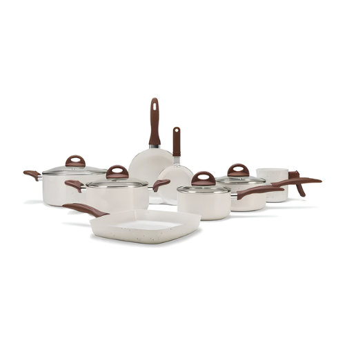 Conjunto 8 Panelas Brinox Vanilla Ceramic